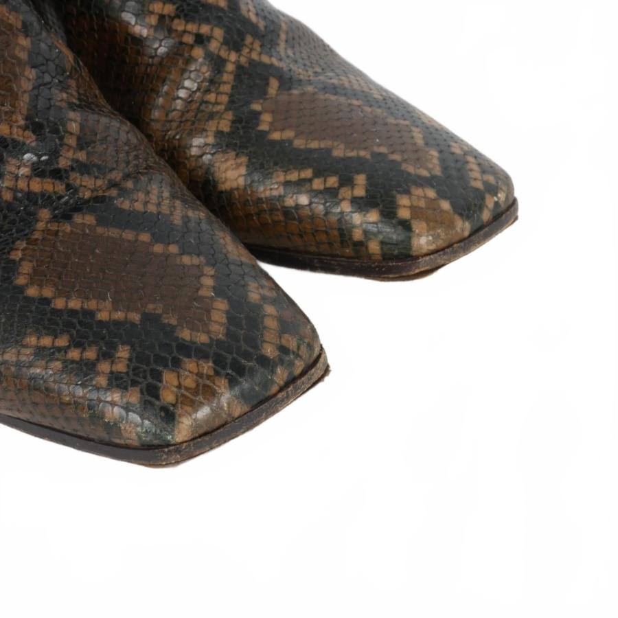 新品未使用 メゾンマルジェラ ブーツ ショートブーツ 蛇柄 パイソン レッド エムエムシックス メゾンマルジェラ MM6 Maison Margiela