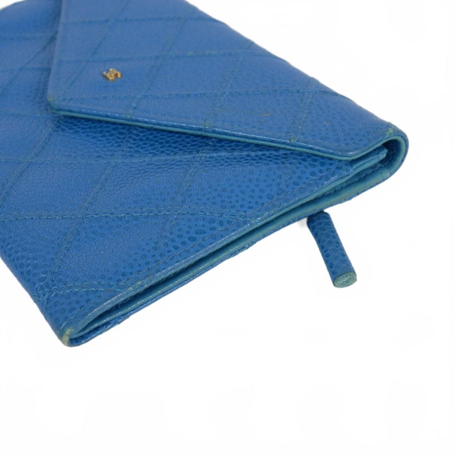 シャネル CHANEL 財布 小銭入れ ケース カードケース カメリア 青 CHANEL シャネル 財布 コインカードケース キャビアスキン