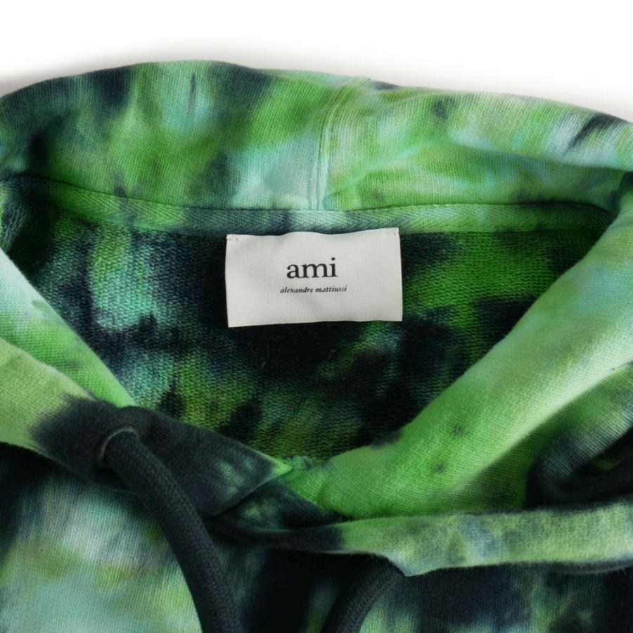 【中古】アミ アレクサンドル マテュッシ ami alexandre mattiussi 22SS タイダイ染め プルオーバー パーカー XS 緑 アミ アレクサンドル マテュッシ ami alexandre mattiussi 22SS