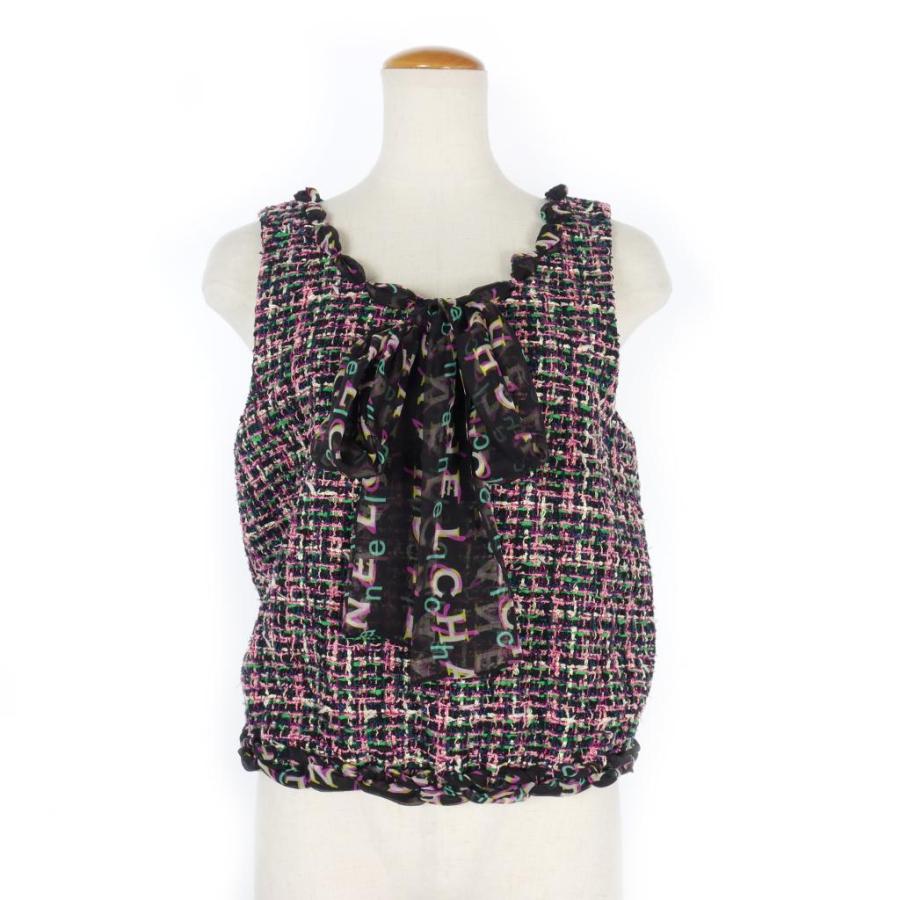 CHANEL（シャネル） ツイード トップス ベスト リボンタイ 36 マルチ