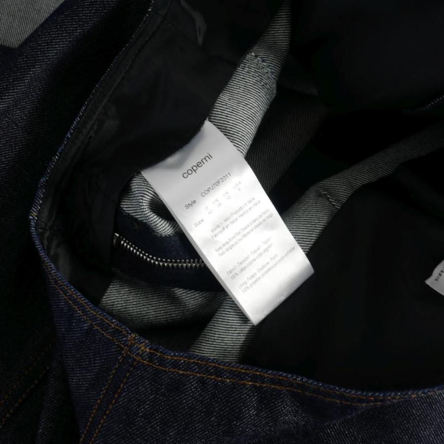 【中古】コペルニ coperni ロゴパッチ ジップアップ デニムスカート 42 インディゴ COPJ70F2011 レディース コペルニ coperni ロゴパッチ ジップアップ デニムスカート 42