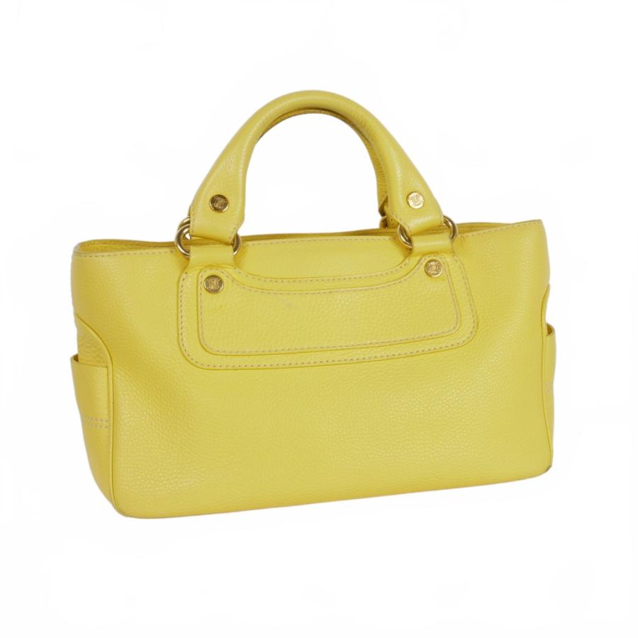 セリーヌ CELINE ブギーバッグ キャンバス イエロー ハンドバッグ CELINE（セリーヌ） ブギーバッグ ハンドバッグ レザー 黄色 イエロー