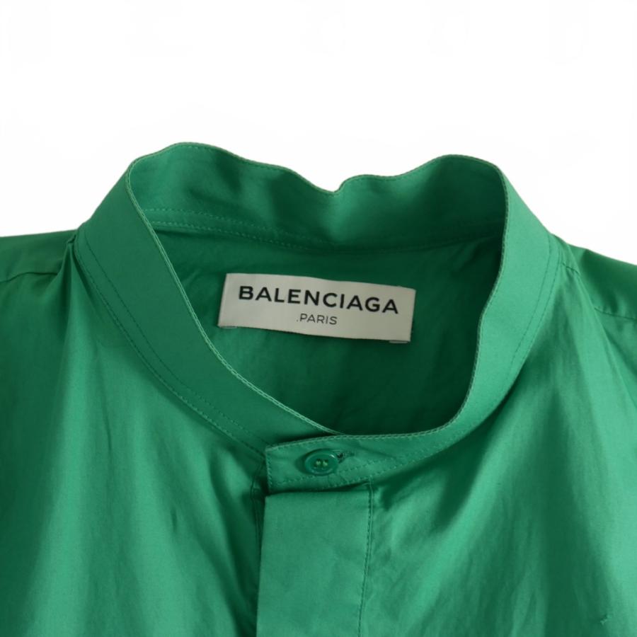 【中古】バレンシアガ BALENCIAGA オーバーサイズ ノースリーブシャツ ワンピース 34 緑 グリーン 457252 TUB02 BALENCIAGA（バレンシアガ） オーバーサイズ ノースリーブシャツ