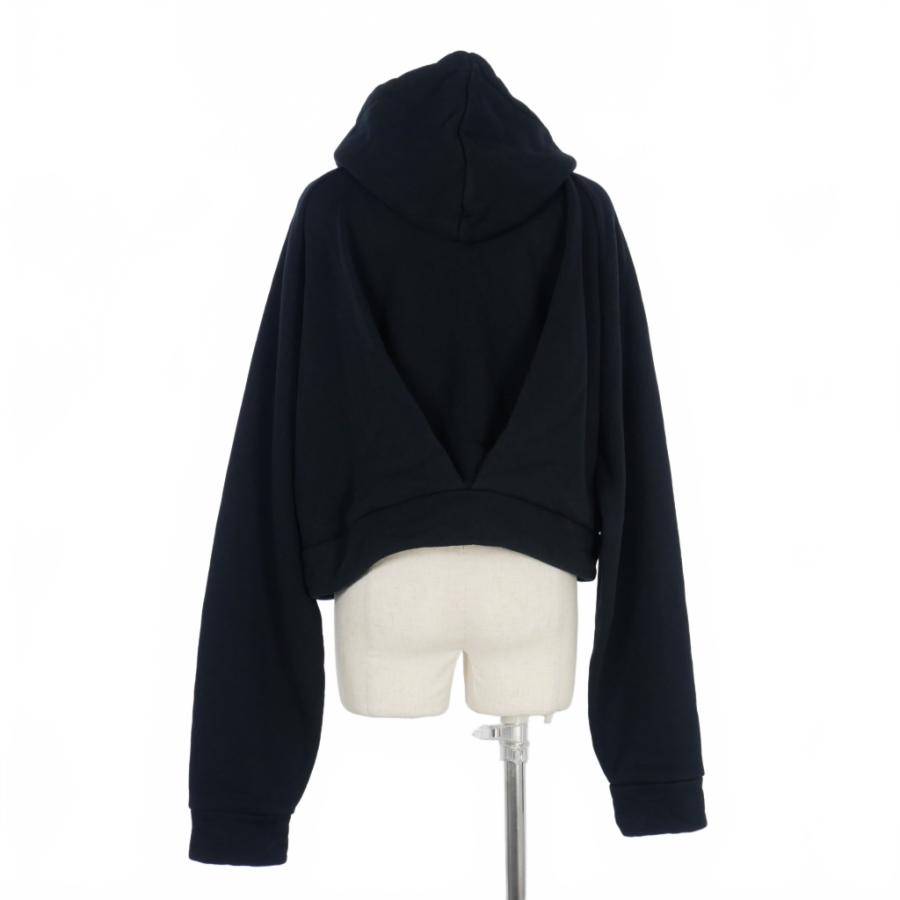 オフホワイト OFF WHITE ワンポイントロゴ クロップドパーカー 