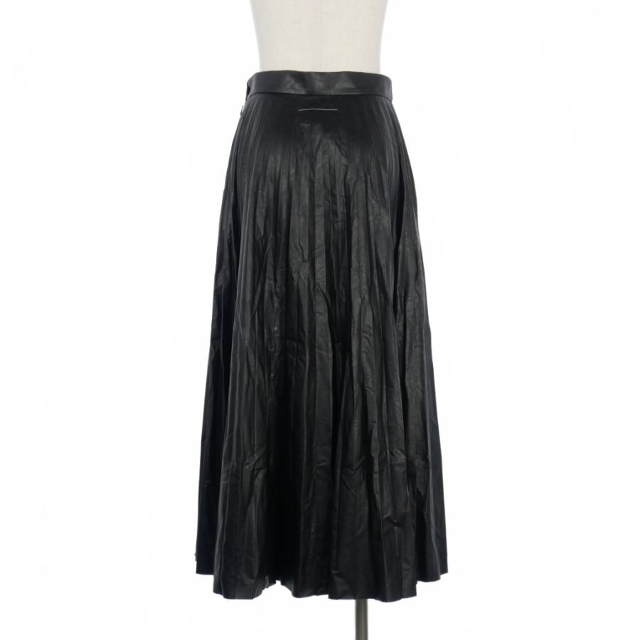 【MM6】フェイクレザー　プリーツスカート エムエムシックス メゾンマルジェラ MM6 Maison Margiela