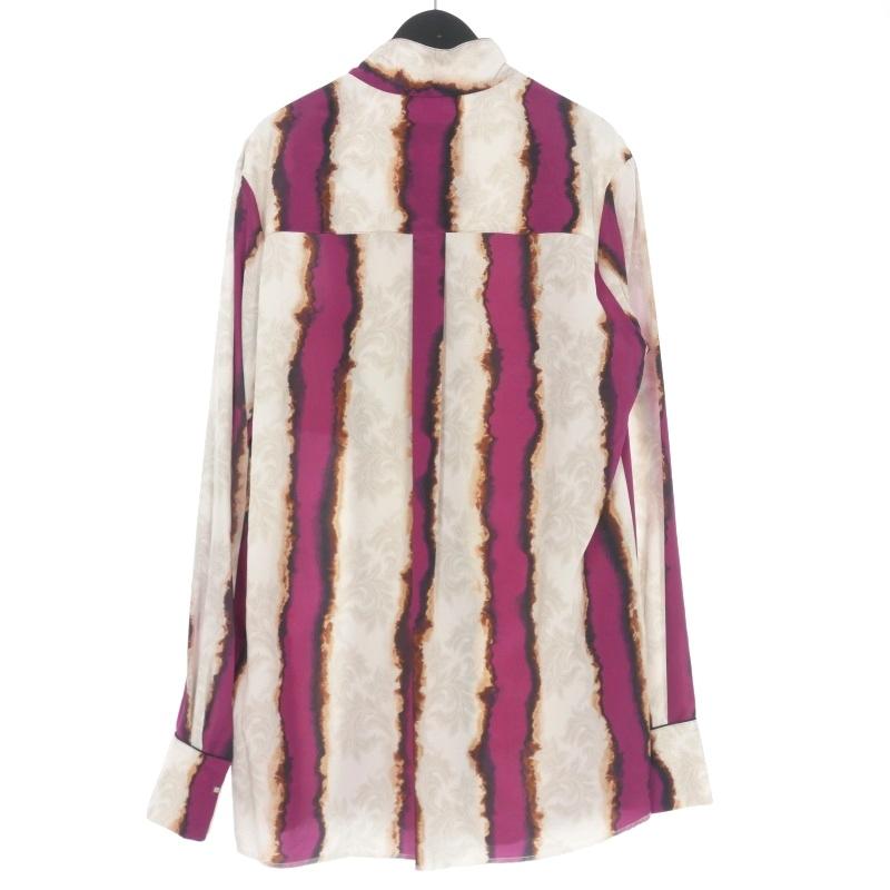 【中古】ベッドフォード BED J.W. FORD 19AW Stripe Ogami Shirt ver.2 ストライプ ノーカラーシャツ 長袖 1 ベッドフォード BED J.W. FORD 19AW Stripe Ogami Shirt ver.2