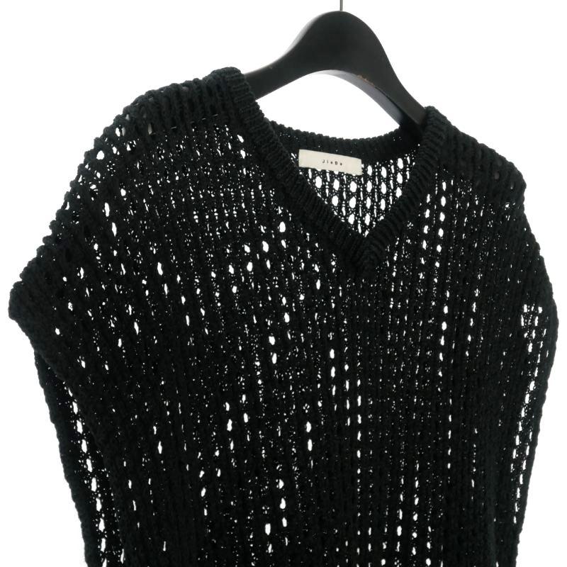 ジエダ Jieda 24SS メッシュニットベスト ジレ 1 黒 ブラック JIE-24S