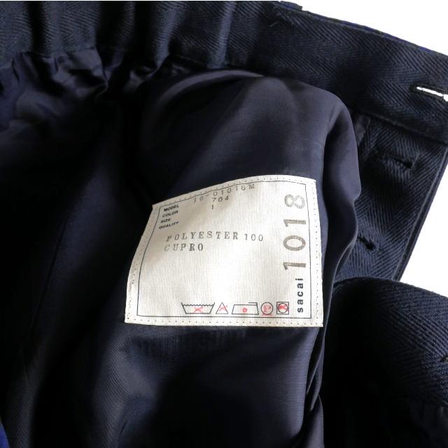 【中古】サカイ sacai 16SS Leaf Aloha Pajama パジャマパンツ スラックス 1 ネイビー 紺 16-01018M メンズ サカイ sacai 16SS Leaf Aloha Pajama パジャマパンツ スラックス 1