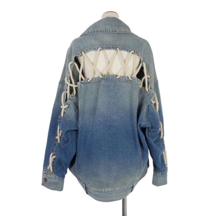 モンセ MONSE 21AW ロープ メッシュ デニムジャケット オーバーサイズ