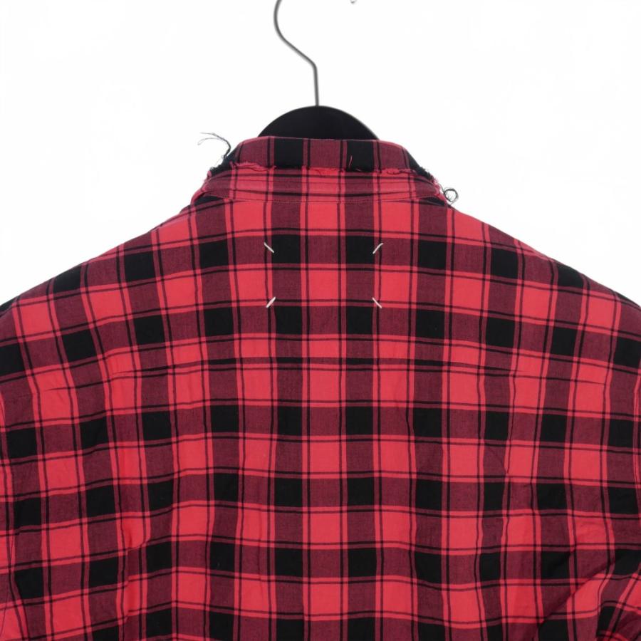 メゾンマルジェラ 10 Maison Margiela 18SS 比翼 チェックシャツ 半袖