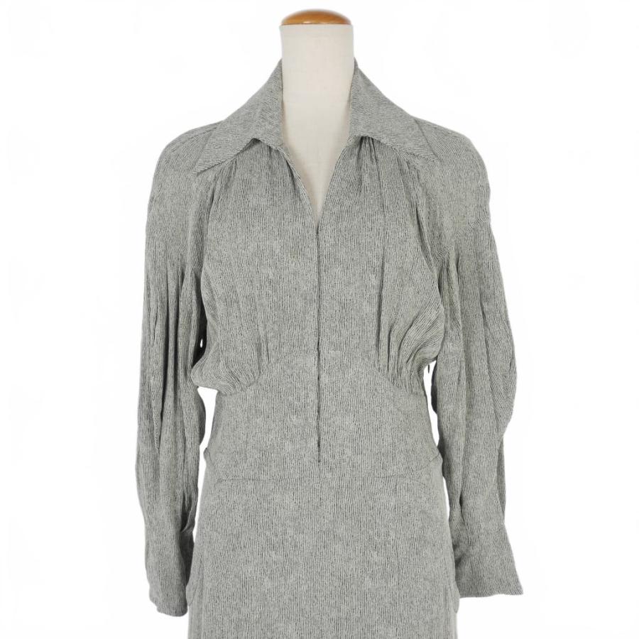 マメクロゴウチ Mame Kurogouchi 22AW ストライプ ジャガード ドレス