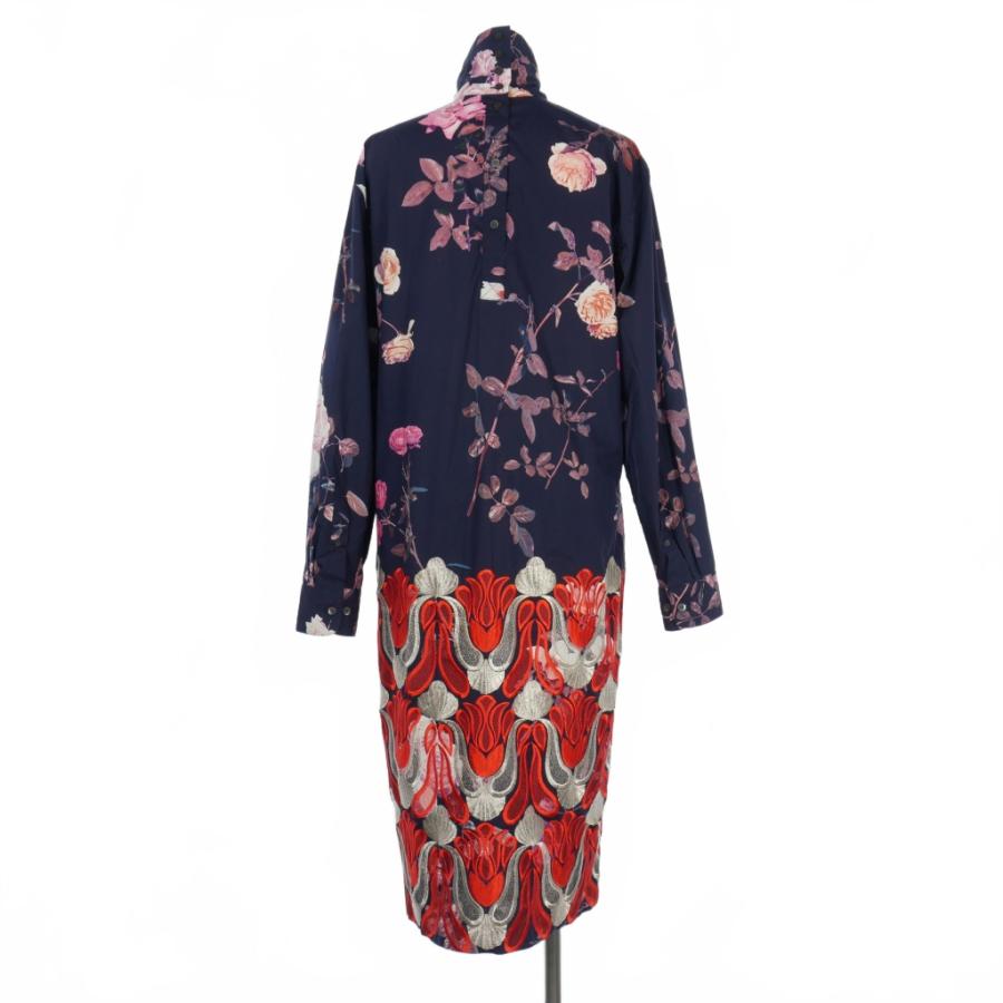 ドリスヴァンノッテン シャツ コットン 柄 長袖 チュニック 38 マルチカラー ドリスヴァンノッテン DRIES VAN NOTEN 19AW ハイネック シャツ