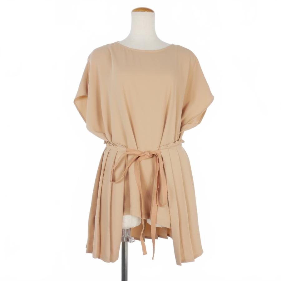 【中古】エムエムシックス メゾンマルジェラ MM6 Maison Margiela 20SS ペプラム プリーツ トップス ブラウス 半袖 36 エムエムシックス メゾンマルジェラ MM6 Maison Margiela 20SS