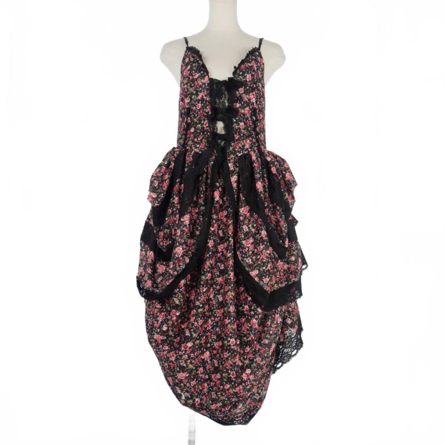 ロク ロック rokh 花柄 レース キャミワンピース ドレス 40 マルチ