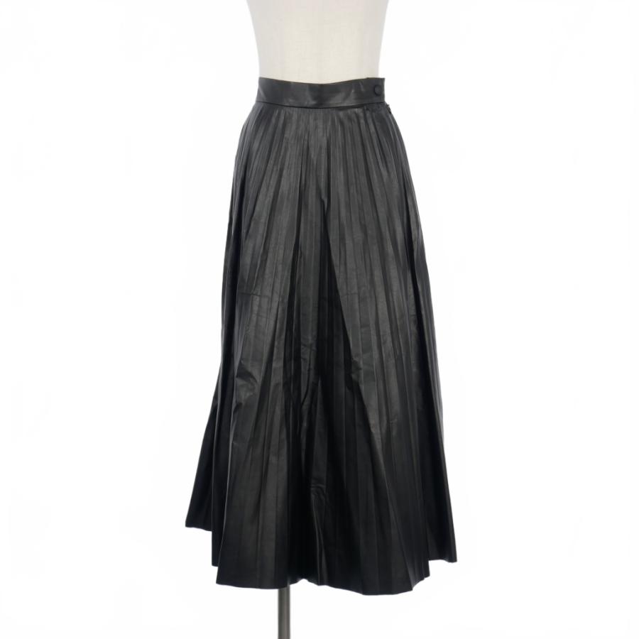 MM6 Maison Margiela マルジェラフェイクレザースカート36黒 新品 MM6 MAISON MARGIELA フェイクレザー スカート 36 【公式通販】