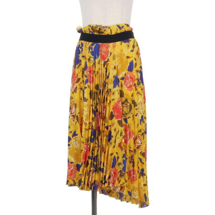 BALENCIAGA フラワープリント プリーツスカート　【美品】 BALENCIAGA（バレンシアガ） フラワープリント プリーツスカート