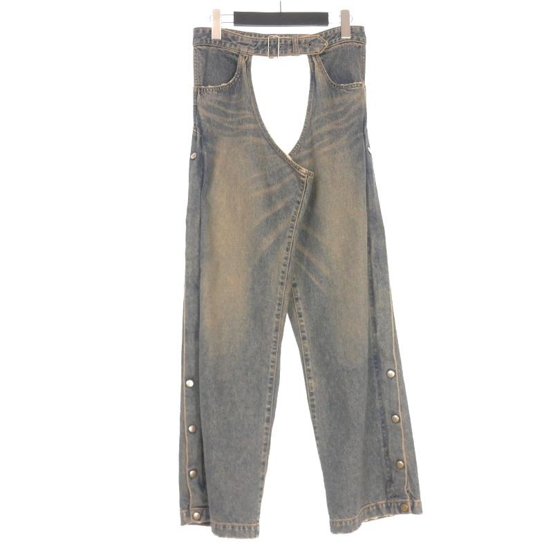 【中古】未使用品 ダイリク DAIRIKU CHAPS DENIM PANTS チャップスデニムパンツ ジーンズ 27 インディゴ 24SS-D-16 未使用品 ダイリク DAIRIKU CHAPS DENIM PANTS チャップスデニムパンツ