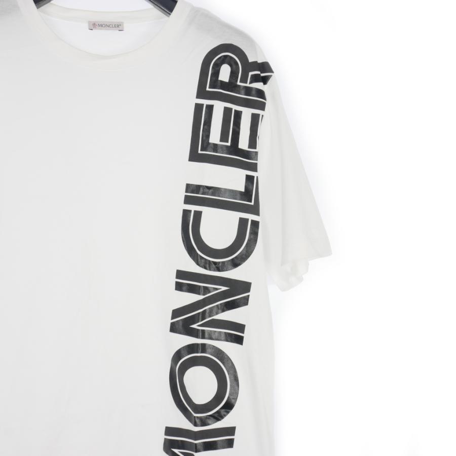 【中古】モンクレール MONCLER MAGLIA T-SHIRT ロゴ プリント Tシャツ カットソー 半袖 M 白 ホワイト メンズ MONCLER（モンクレール） MONCLER MAGLIA T-SHIRT ロゴ プリント T