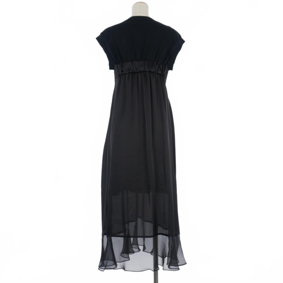 【sacai】 ニット切り替え シースルー ワンピース ドレス【サカイ】 ☆美品 sacai サカイ ニット切り替え シースルー ワンピース
