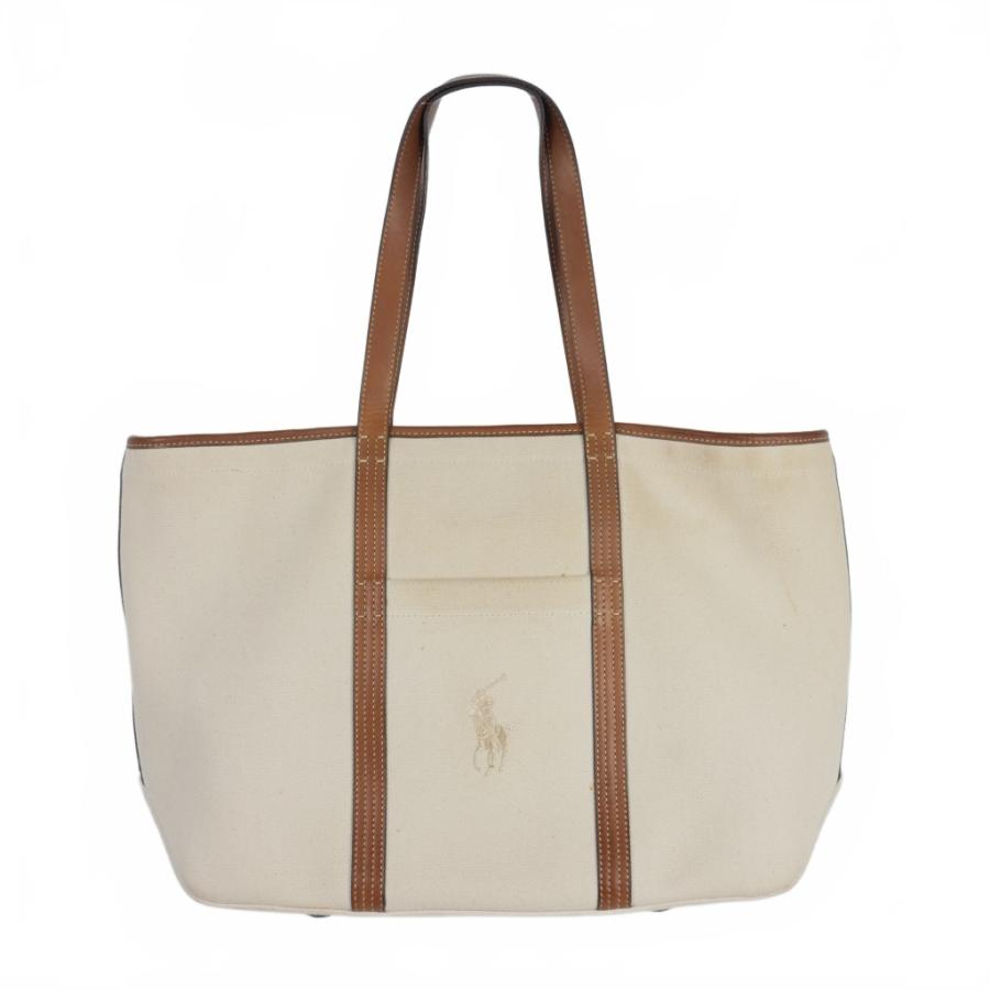 POLO RALPH LAUREN ラルフローレン レザー キャンバス トート