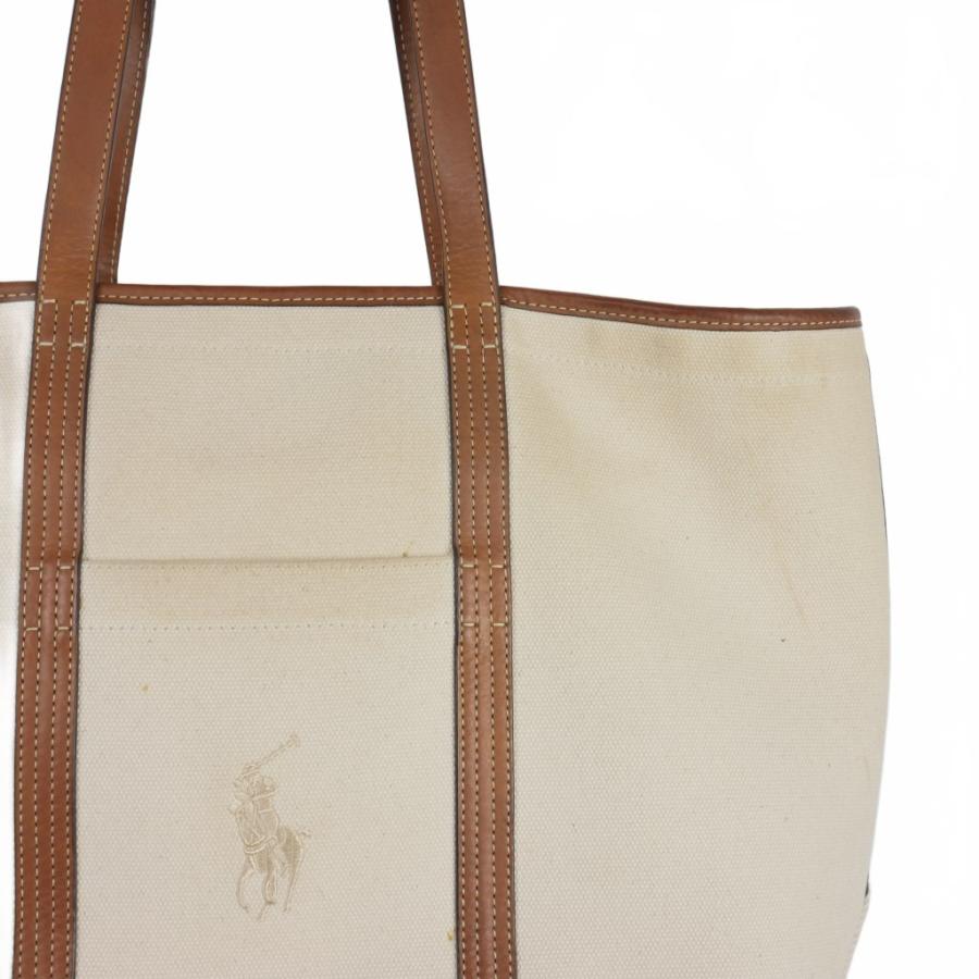 希少 RALPH LAUREN トートバッグ レザー キャンバス ゴールド刺繍 希少 RALPH LAUREN トートバッグ レザー キャンバス ゴールド刺繍