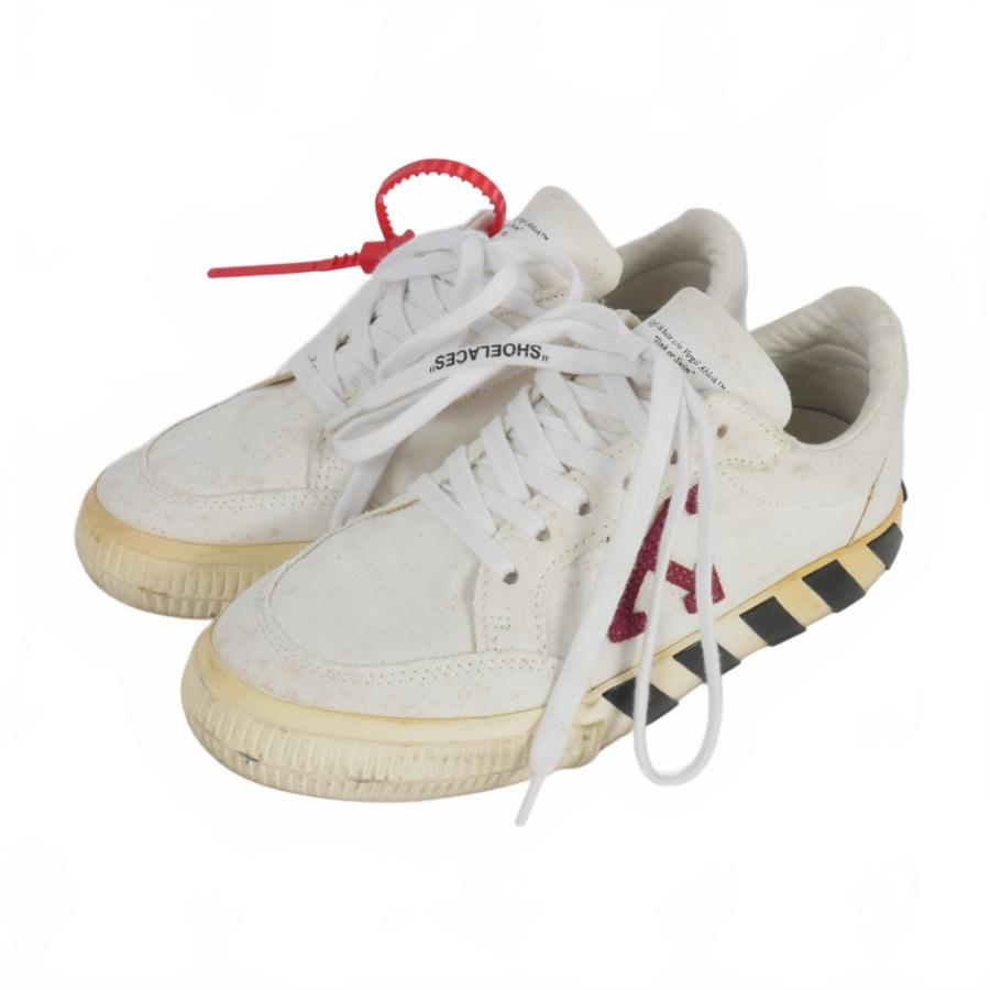 オフホワイト OFF WHITE ロゴスニーカー タグ キャンバスシューズ 37