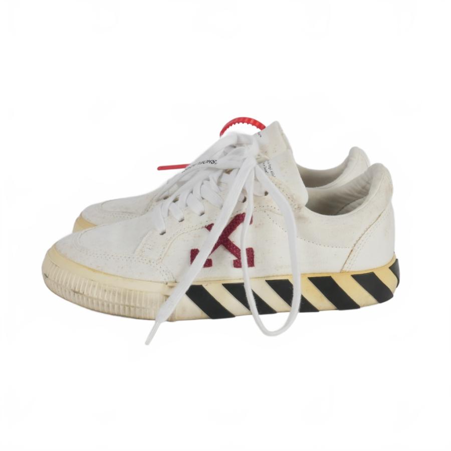 オフホワイト OFF WHITE ロゴスニーカー タグ キャンバスシューズ 37