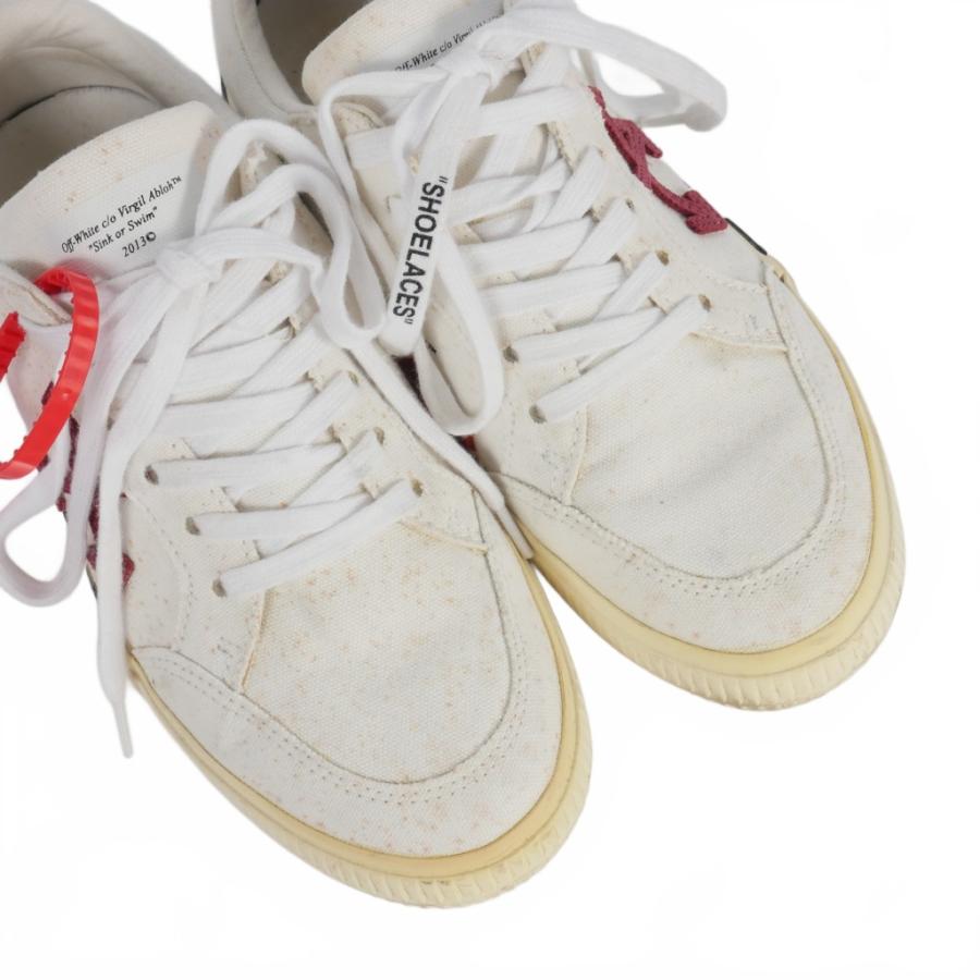 オフホワイト OFF WHITE ロゴスニーカー タグ キャンバスシューズ 37 