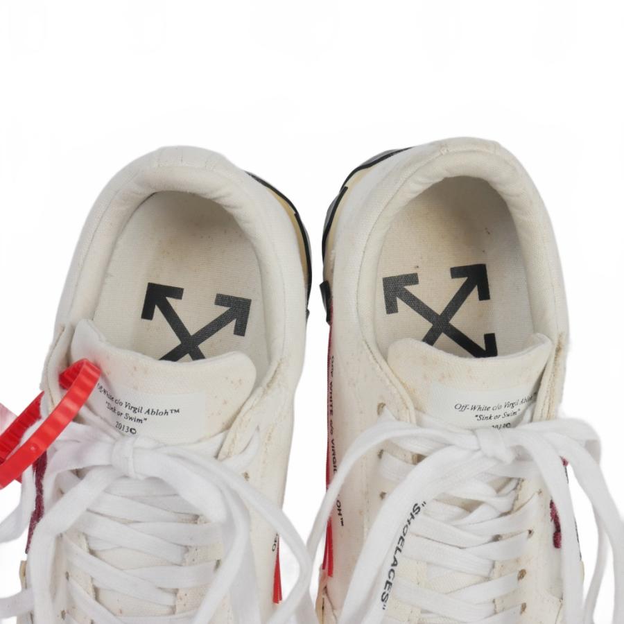 オフホワイト OFF WHITE ロゴスニーカー タグ キャンバスシューズ 37 