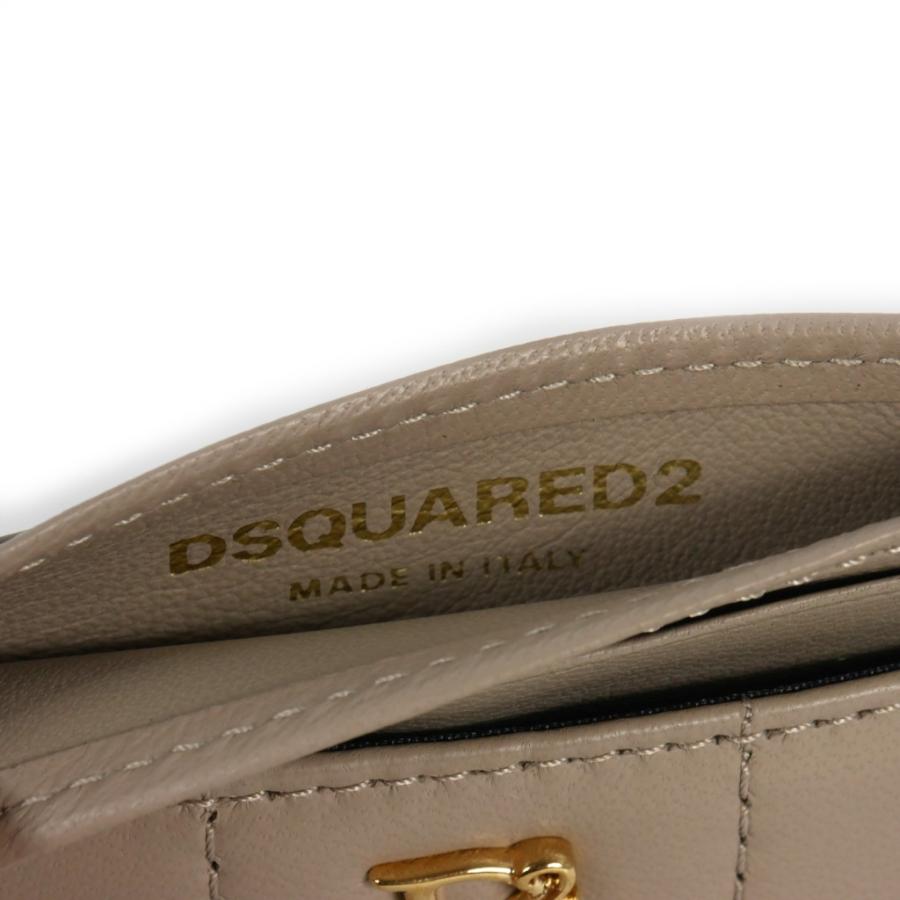 【中古】未使用品 ディースクエアード DSQUARED2 23AW レザー カードケース カードホルダー ベージュ S83CC0023 DSQUARED2（ディースクエアード） 未使用品 DSQUARED2 23AW レザー