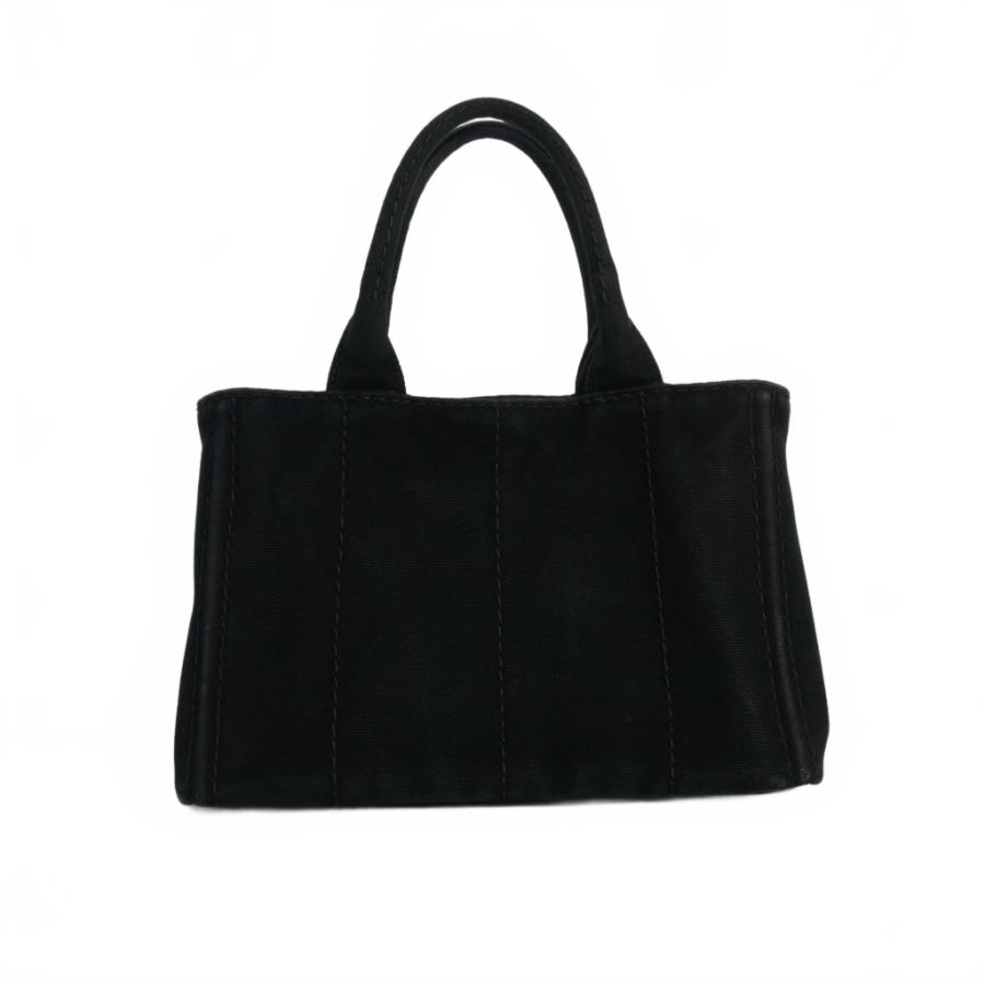 美品 PRADA プラダ ハンドルバッグ カナパ ミニ ブラック キャンバス PRADA（プラダ） PRADA KANAPA カナパ ミニ キャンバス ハンドバッグ