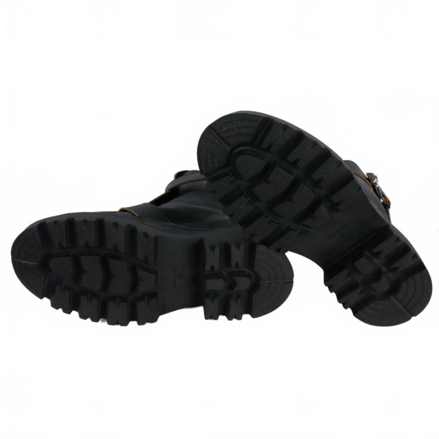 未使用品 プランシー PLAN C CALF COMBAT BOOTIE ベルテッド ショート 