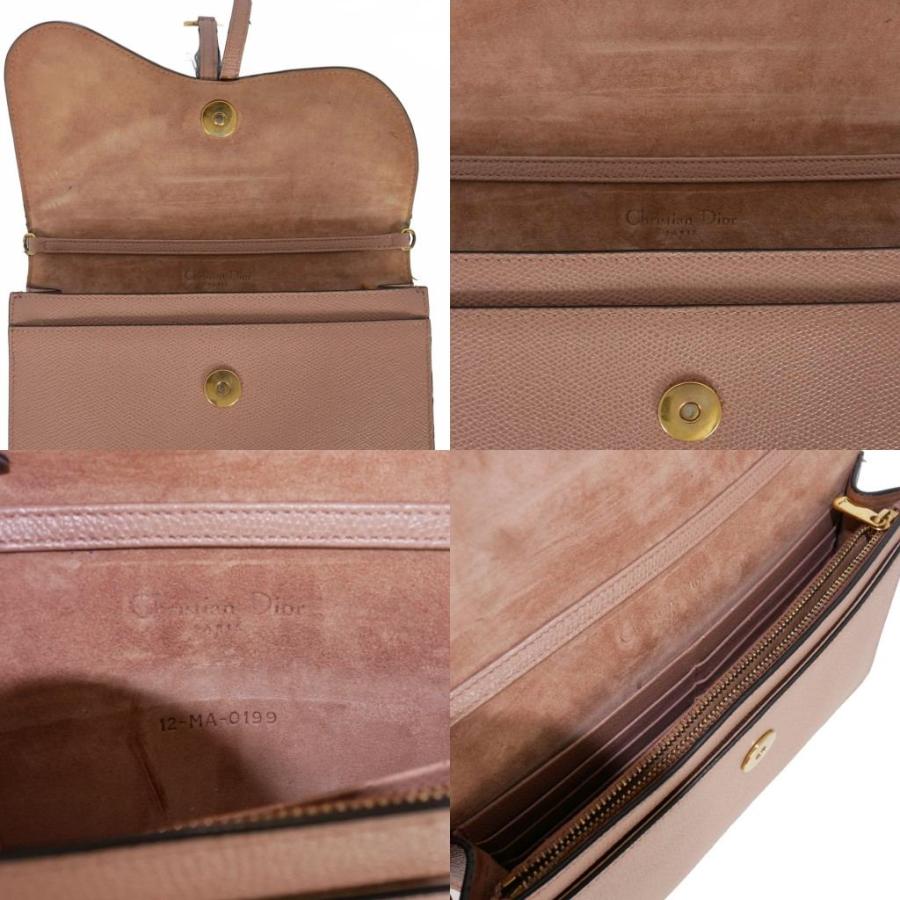 【中古】クリスチャンディオール Christian Dior サドル チェーン ポーチ ウォレット ショルダーバッグ ピンク Christian Dior（クリスチャン・ディオール） サドル チェーン ポーチ