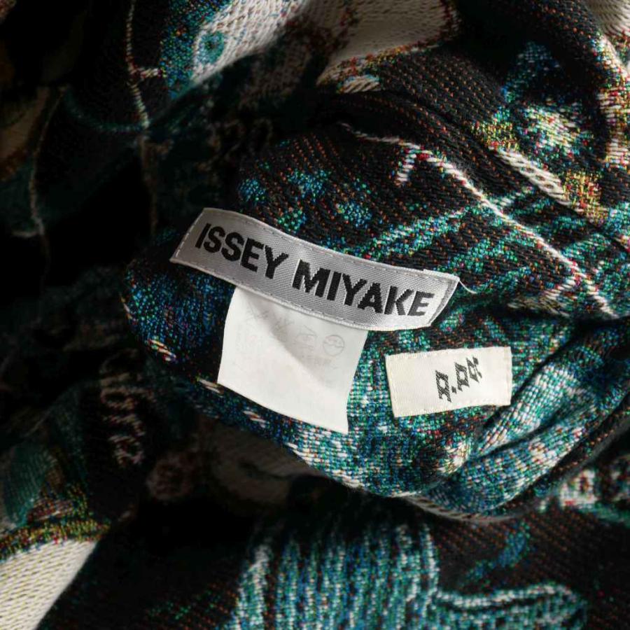 イッセイミヤケ ISSEY MIYAKE 07AW A-POC ゴブラン織 ジャケット コート 総柄 サイズ2 マルチカラー IM73FA505 レディースの画像
