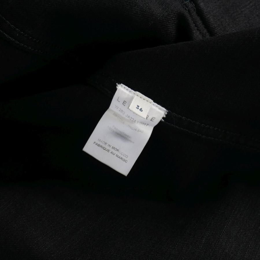 【中古】ルメール LEMAIRE デニム コットン ダブルジャケット ガーメントダイ加工 36 ブラック 黒 W202 JA224 LO017 ルメール LEMAIRE デニム コットン ダブルジャケット ガーメントダイ