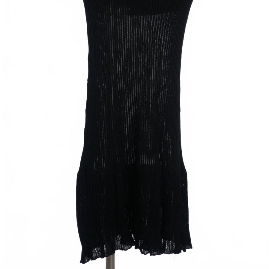 【中古】フェティコ FETICO 24SS シアーストライプ ニットドレス ワンピース 3 黒 ブラック FTC242-0712 レディース フェティコ FETICO 24SS シアーストライプ ニットドレス ワンピース