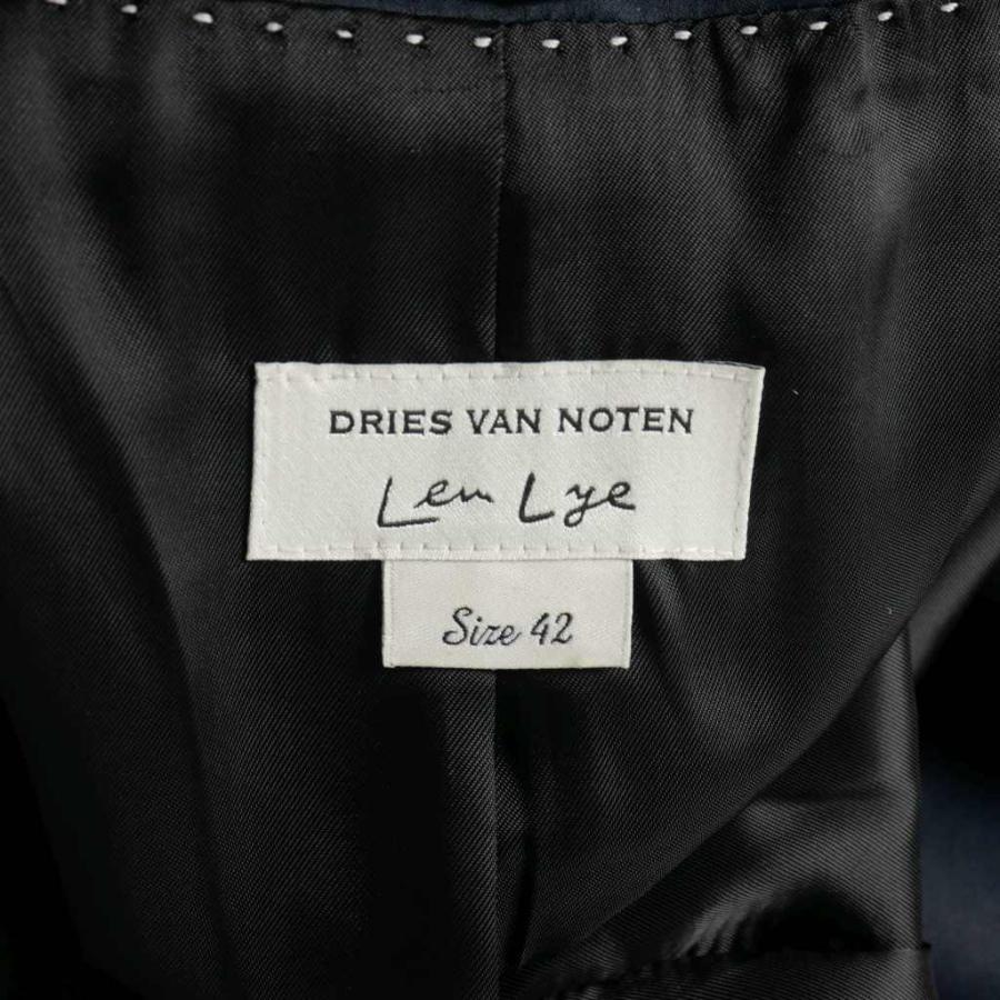 【中古】ドリスヴァンノッテン DRIES VAN NOTEN レンライ プリントロングコート ジャケット ブラック サイズ42 黒 ドリスヴァンノッテン DRIES VAN NOTEN レンライ プリントロングコート