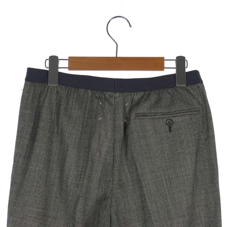 【中古】メゾンマルジェラ Maison Margiela 09AW イージーパンツ グレンチェック テーパード センタープレス 44 灰 メゾンマルジェラ Maison Margiela 09AW イージーパンツ グレン