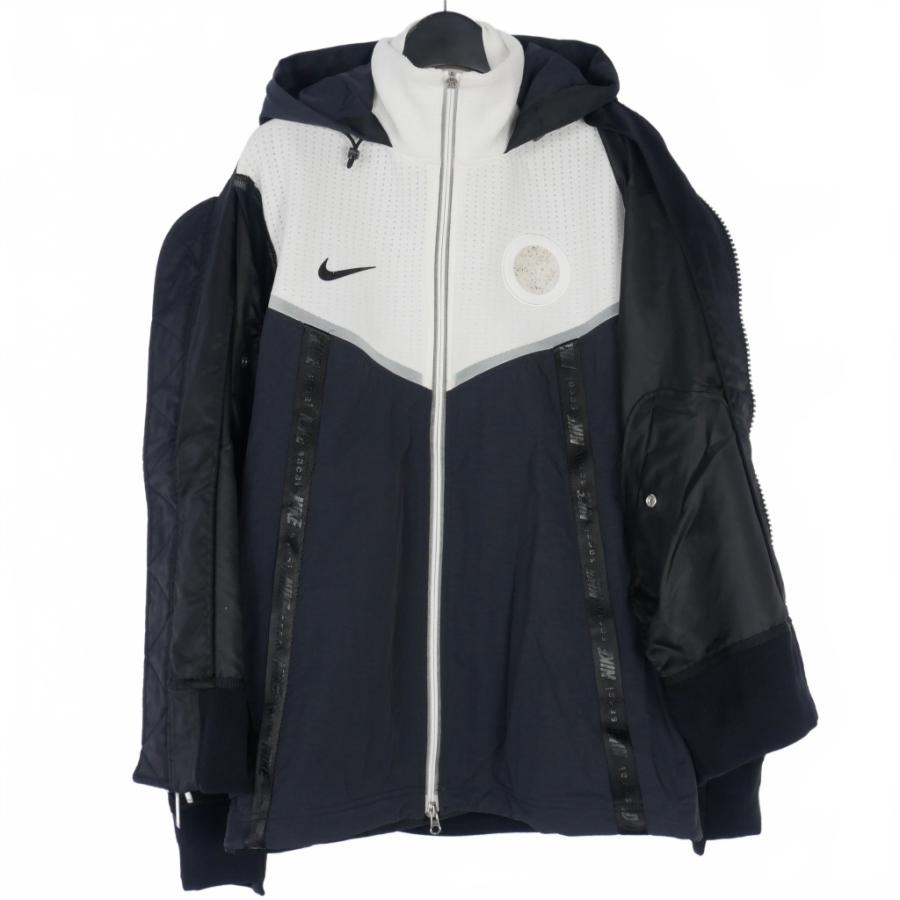 【希少】sacai レイヤードボンバージャケット　サイズ1 サカイ sacai × ナイキ NIKE レイヤード ボンバージャケット ブルゾン
