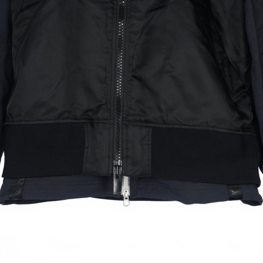 サカイ sacai × ナイキ NIKE レイヤード ボンバージャケット ブルゾン