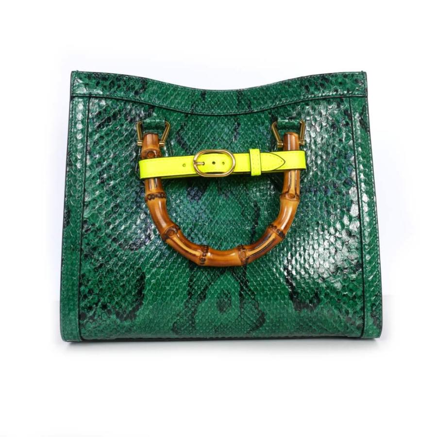 GUCCI（グッチ） ダイアナ パイソン スモール トートバッグ