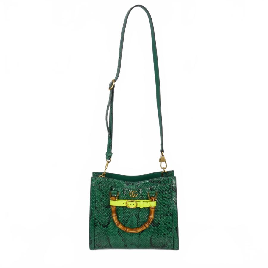 GUCCI（グッチ） ダイアナ パイソン スモール トートバッグ
