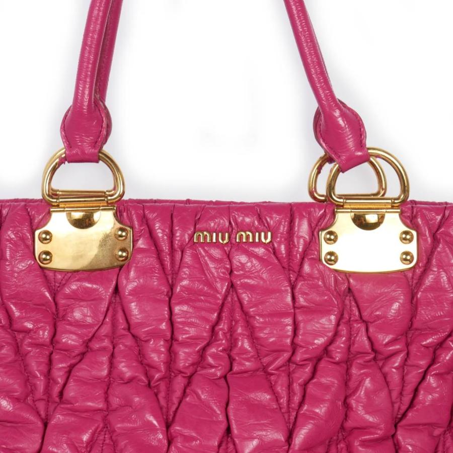miu miu（ミュウミュウ） マテラッセ ハンドバッグ パテントレザー