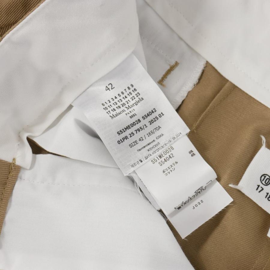 【中古】メゾンマルジェラ Maison Margiela 25SS ミディ丈 チノ スカート 42 ベージュ S51ME0028 レディース メゾンマルジェラ Maison Margiela 25SS ミディ丈 チノ スカート 42