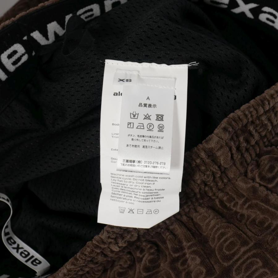 【中古】アレキサンダーワン ALEXANDER WANG ベロア ロゴ トラックパンツ XS 茶 ブラウン UCC3224050 レディース アレキサンダーワン ALEXANDER WANG ベロア ロゴ トラックパンツ XS 茶