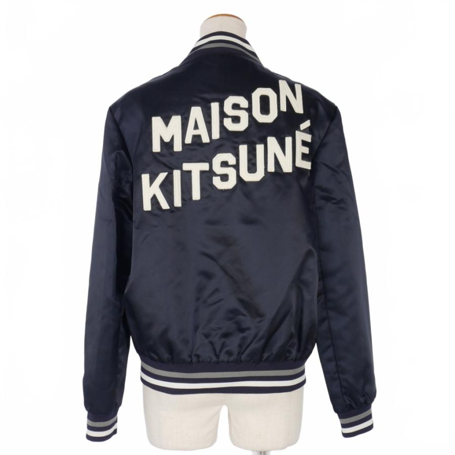 メゾンキツネ MAISON KITSUNE バックロゴ サテン テディブルゾン