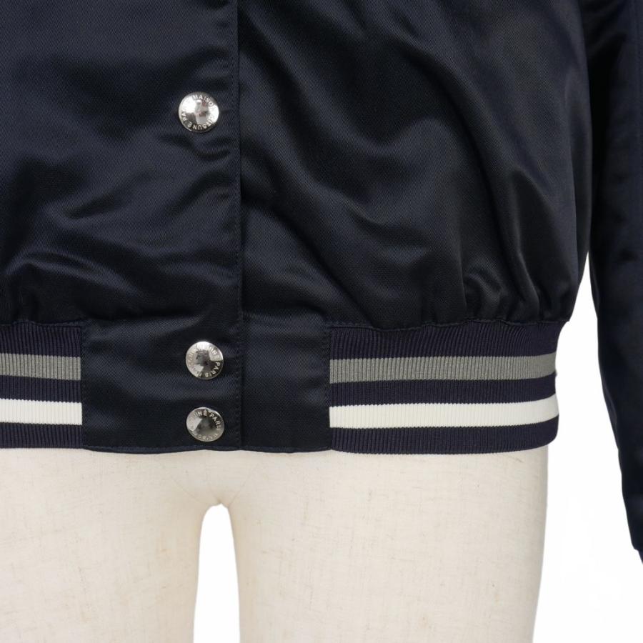 メゾンキツネ MAISON KITSUNE バックロゴ サテン テディブルゾン