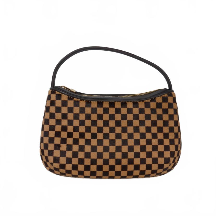 【中古】ルイヴィトン 2002s ダミエ ソバージュ ハンドバッグ ヘアカーフ タイガー 茶 ブラウン M92132 CE0022 LOUIS VUITTON（ルイ・ヴィトン） LOUIS VUITTON 2002s ダミエ