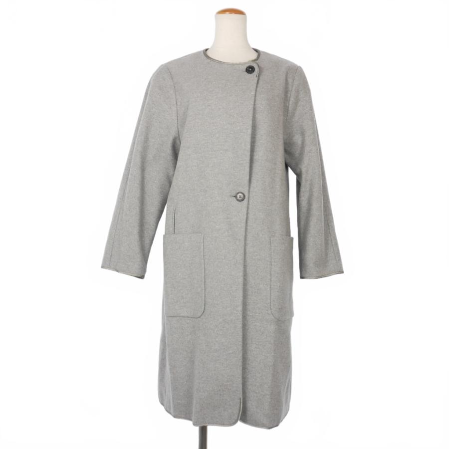 メゾンマルジェラ Maison Margiela 2WAY ノーカラー ウールコート