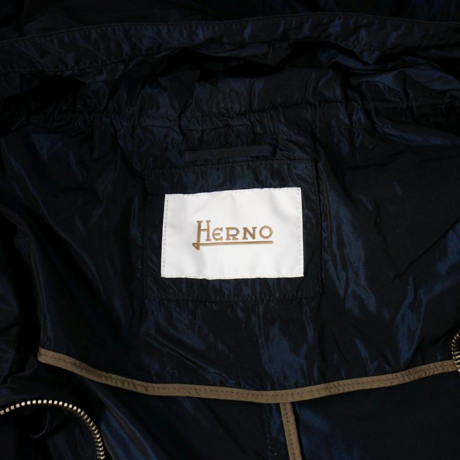 ヘルノ HERNO ナイロンコート ジャケット タートル ハイネック 紺